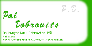 pal dobrovits business card